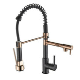 Kitchen sink copper pull kitchen faucet double-TI00607-Veeddydropshipping